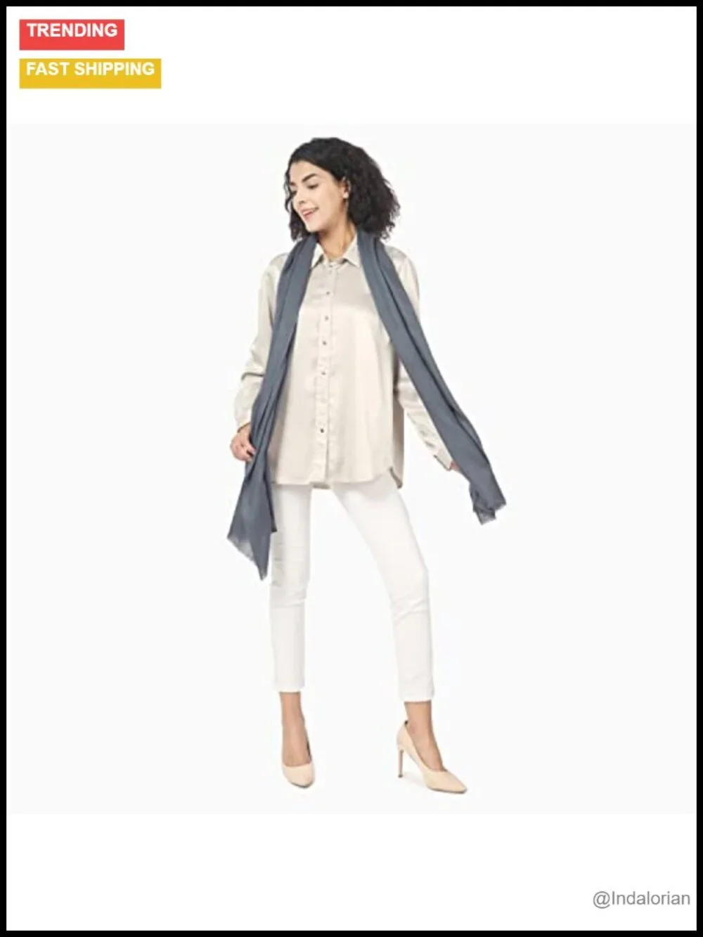 Ultra-Thin Merino Wool Scarf Soft & Warm Featherlight Luxurious Pashmina Wrap